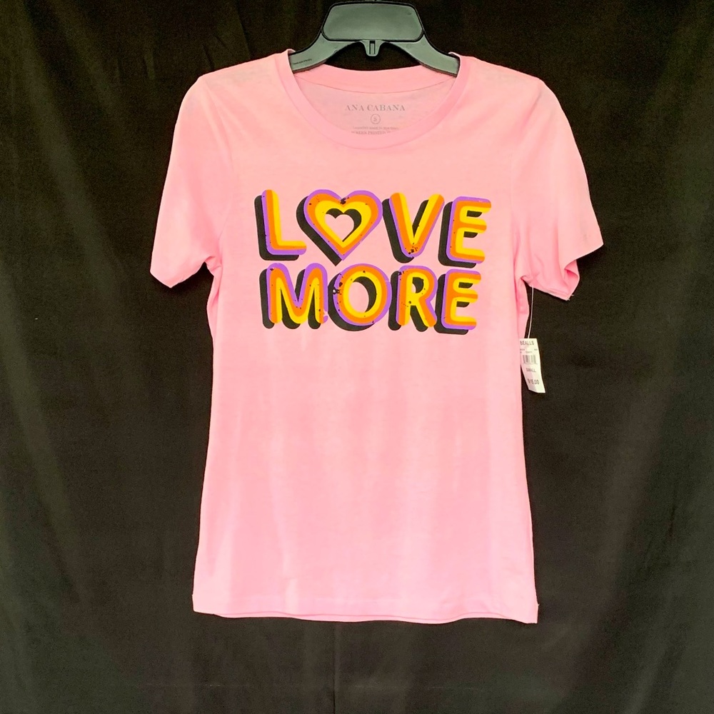 NWT ANA CABANA Light Pink Tee